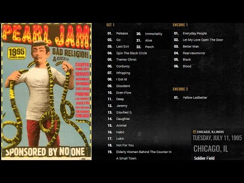 Pearl Jam - Chicago 07/11/1995 - Full Live Show - Soldier Field