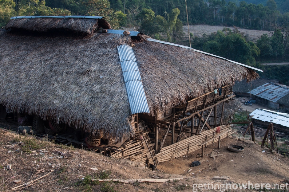 Roof of a house in Arunachal