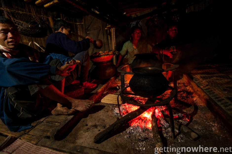 Traditional kitchen of the Salong tribe