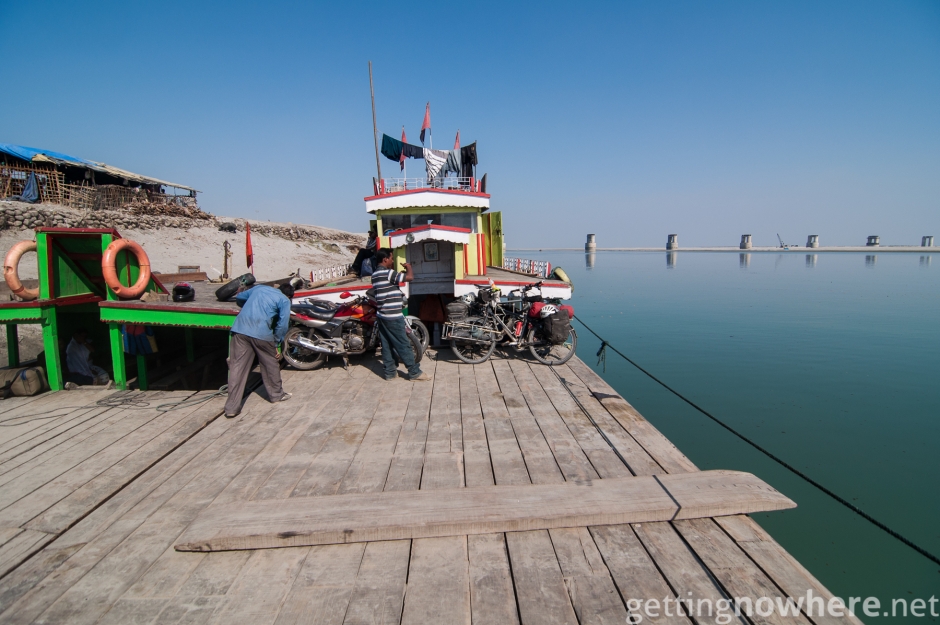 By boat across Brahmaputra